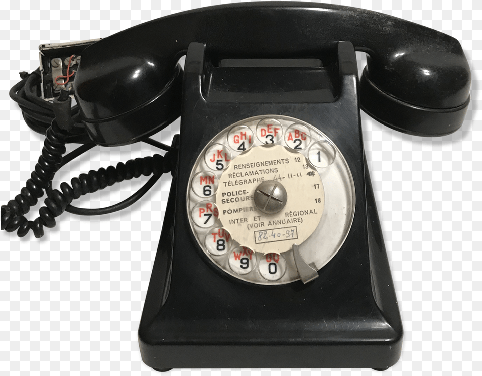 Old Telephone Black Bakelite Corded Phone, Electronics, Dial Telephone Free Transparent Png