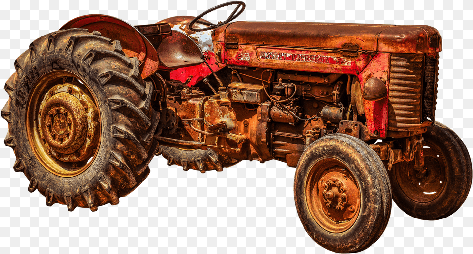 Old Tractor, Machine, Wheel, Transportation, Vehicle Free Png Download