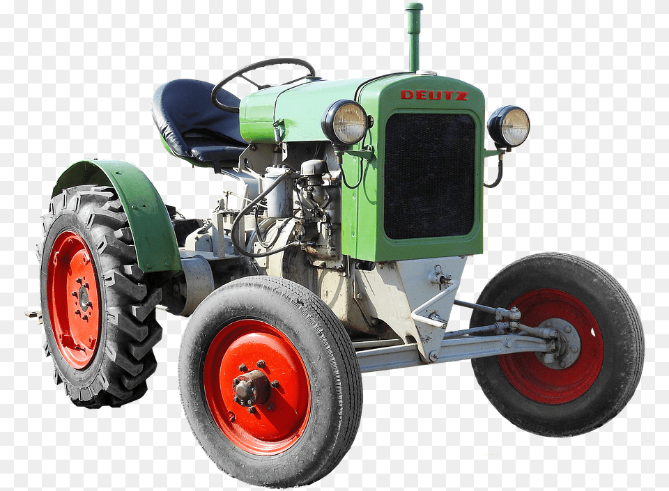 Old Tractor, Machine, Wheel, Transportation, Vehicle Free Png