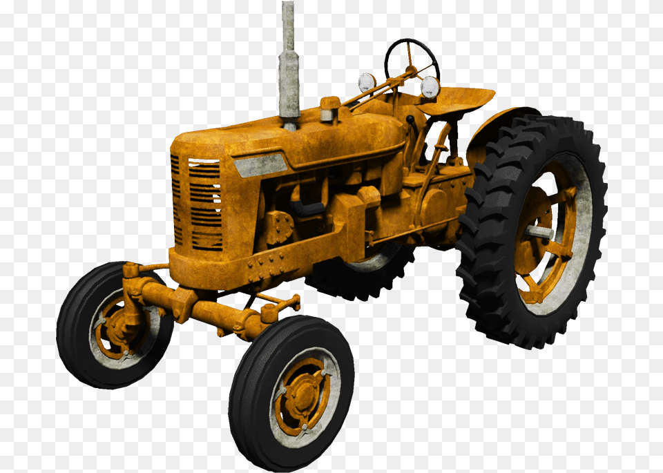 Old Tractor Transparent Background, Machine, Wheel, Transportation, Vehicle Png Image