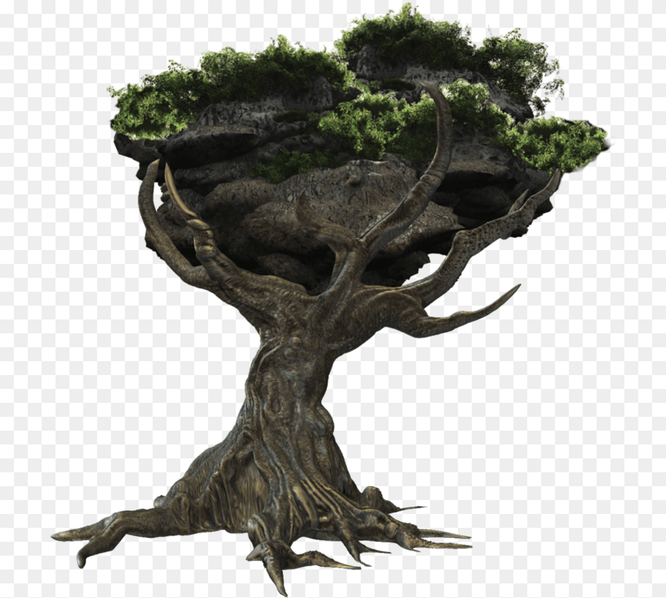 Old Tree Fantasy Tree, Plant, Potted Plant, Animal, Dinosaur Png Image