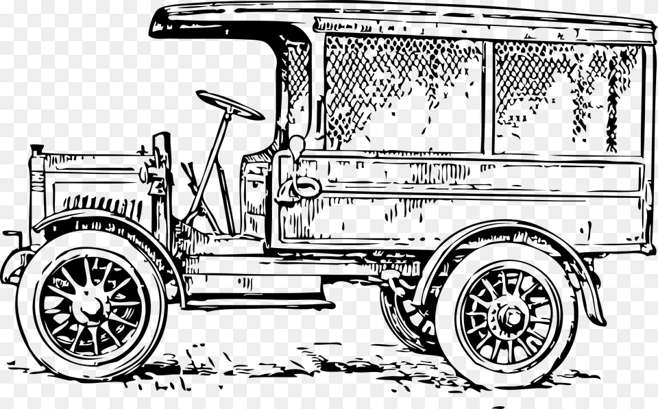 Old Truck, Gray Free Png