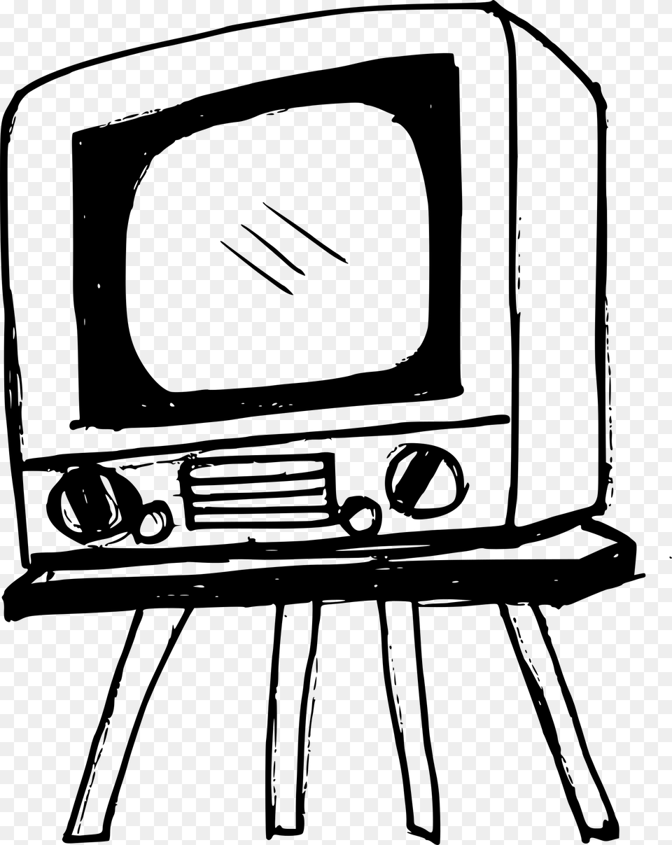 Old Tv, Gray Free Png Download