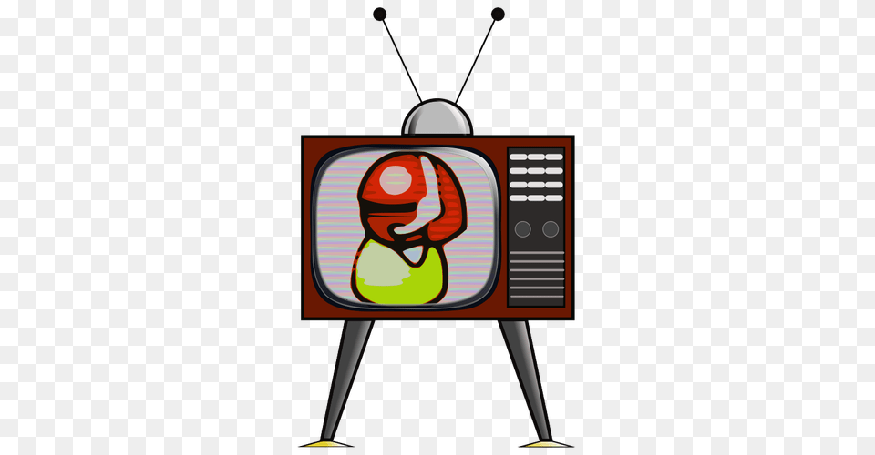 Old Tv Receiver Vector Clip Art, Computer Hardware, Electronics, Hardware, Monitor Png Image