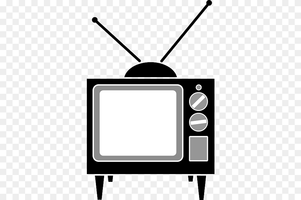 Old Tv Set With Indoor Antenna Clip Art Posters, Computer Hardware, Electronics, Hardware, Monitor Png