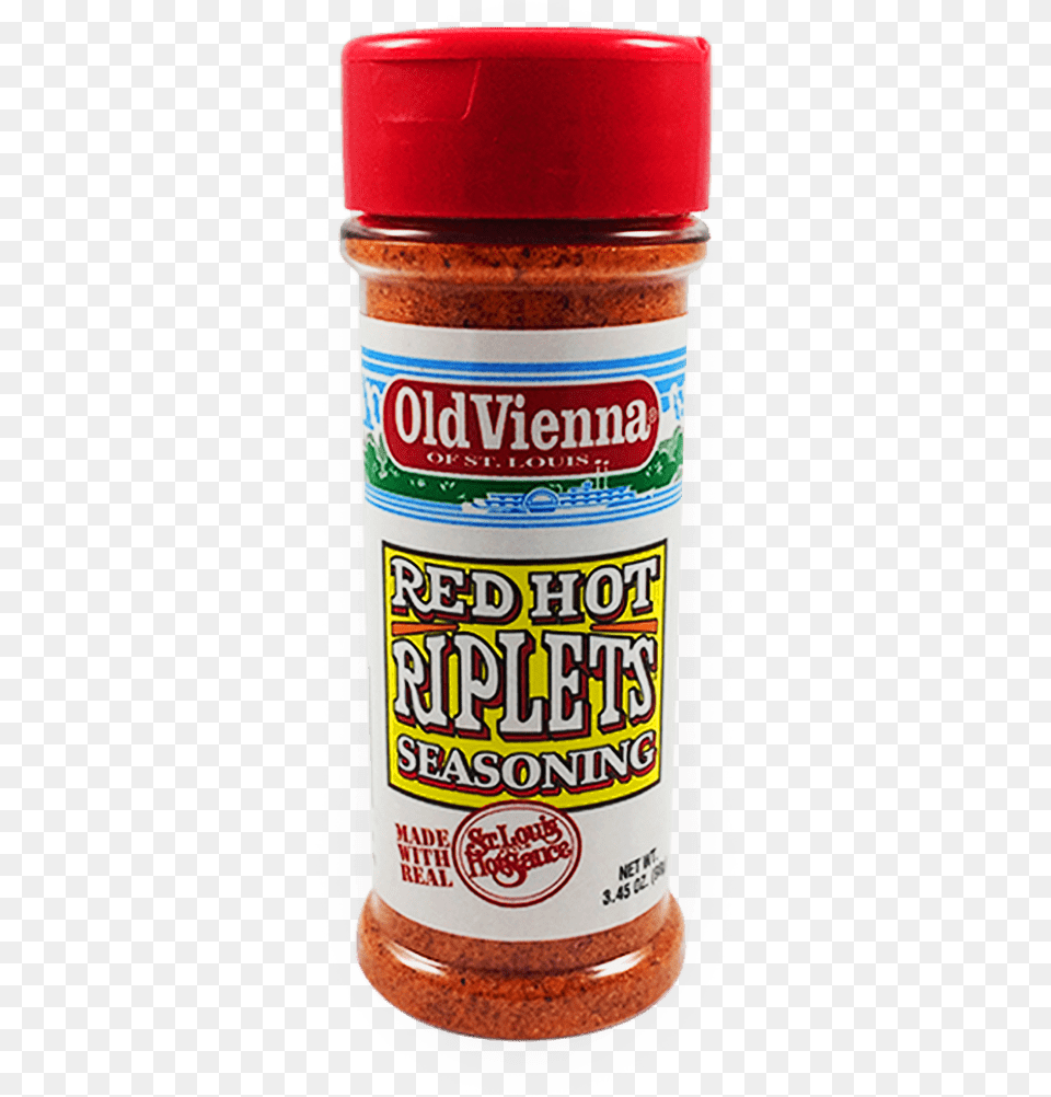 Old Vienna Red Hot Riplets Seasoning Shaker Red Hot Riplets, Alcohol, Beer, Beverage, Food Free Png Download