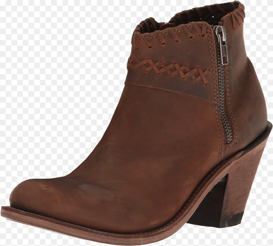 Old West Women S Short Zipper Boot, Clothing, Footwear, Shoe, High Heel Free Transparent Png