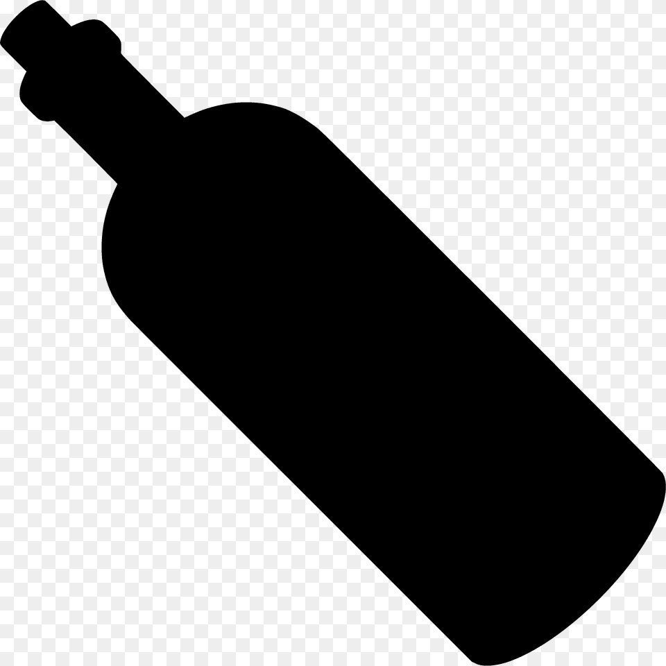 Old Wine Bottle Silhouette, Cylinder, Alcohol, Beverage, Liquor Free Transparent Png