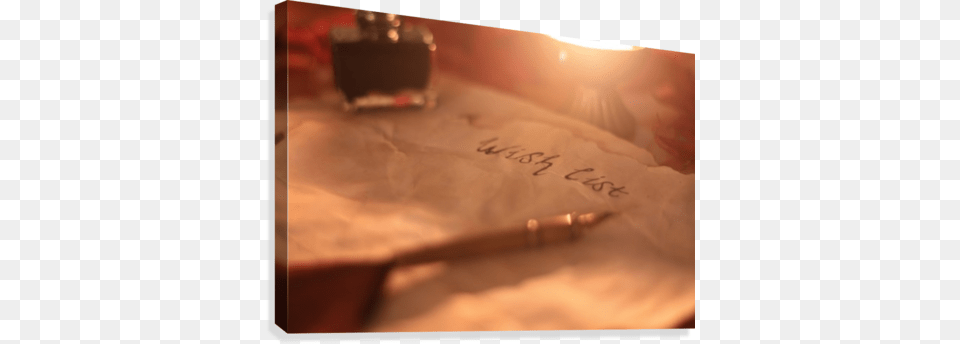 Old Wishlist With Feather Pen And Ink And Candle On Document, Bottle, Handwriting, Text Free Transparent Png