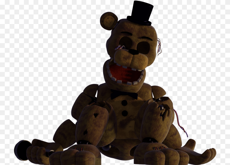 Old Withered Golden Freddy Render, Teddy Bear, Toy Png