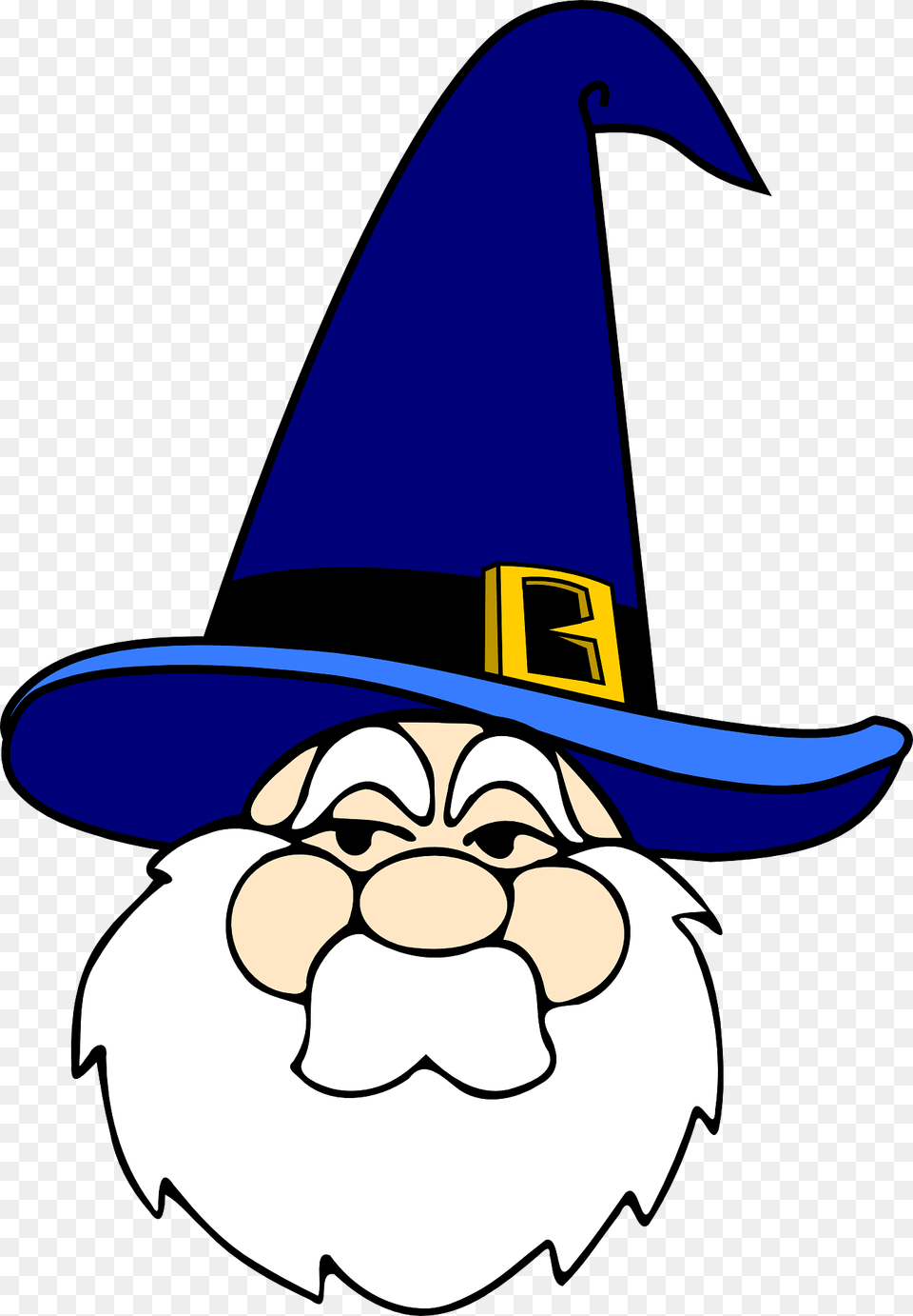Old Wizard Head Clipart, Hat, Clothing, Face, Person Png Image