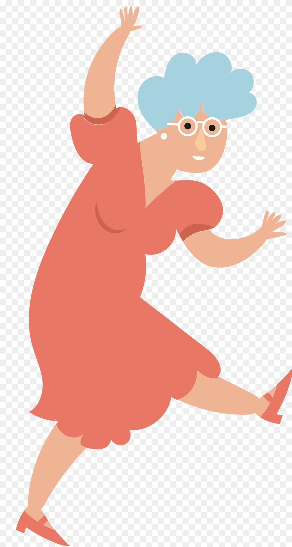 Old Woman Clipart, Dancing, Leisure Activities, Person, Baby Png Image