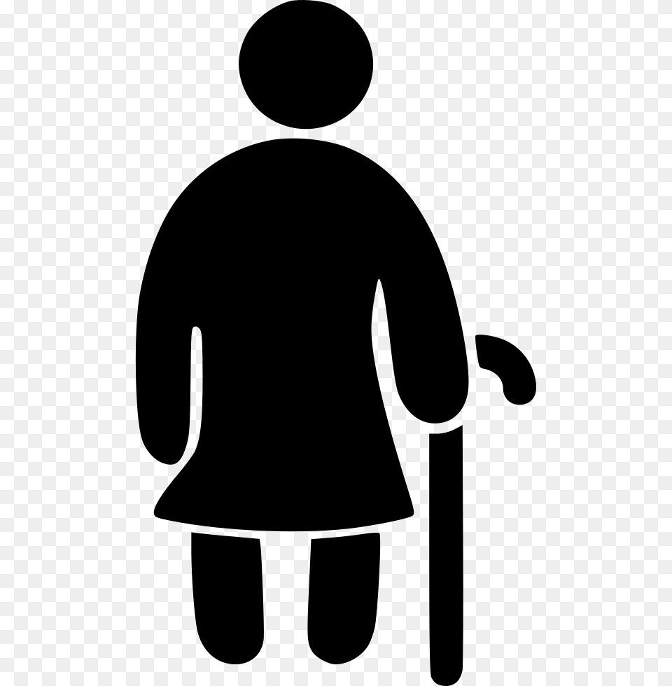 Old Woman Comments Illustration, Silhouette, Stencil Png Image