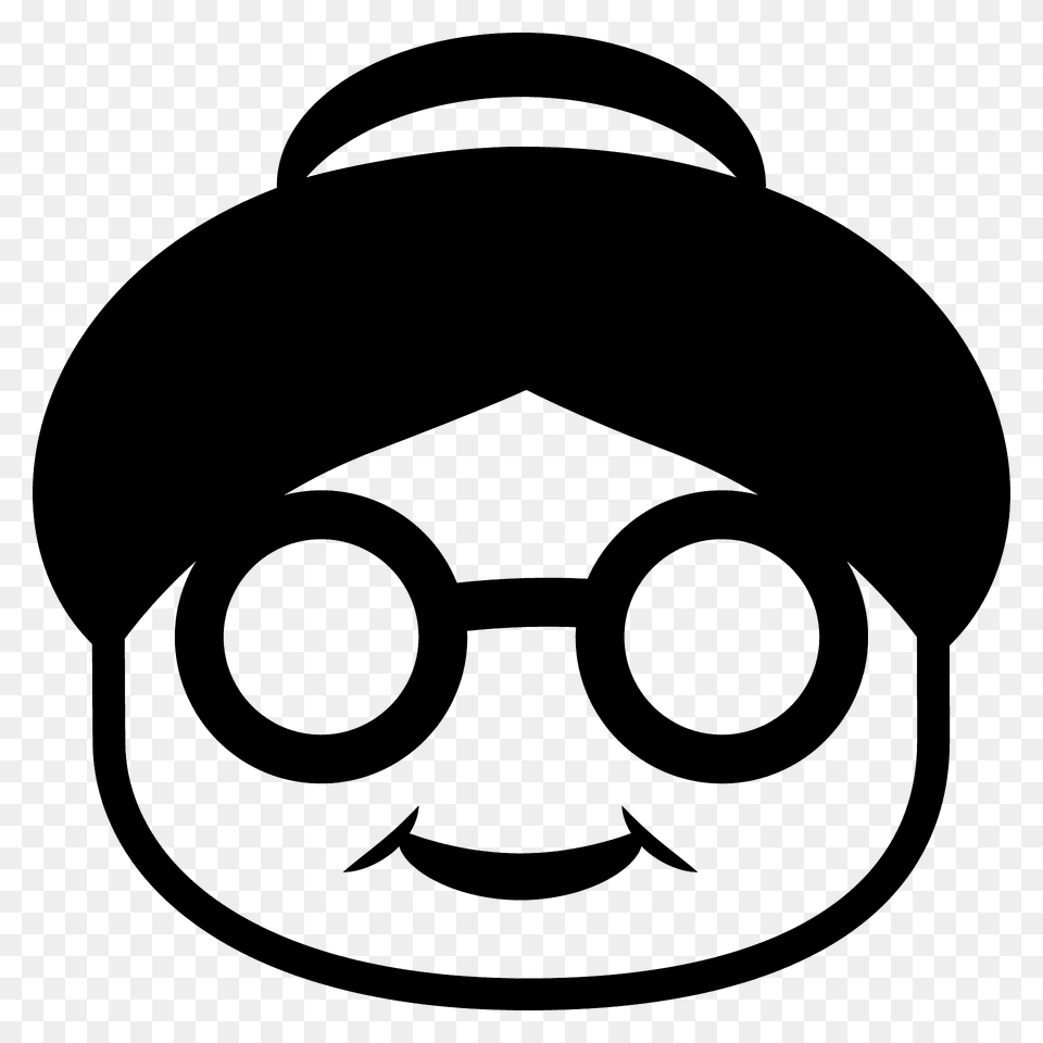 Old Woman Emoji Clipart, Accessories, Glasses, Goggles, Stencil Free Png