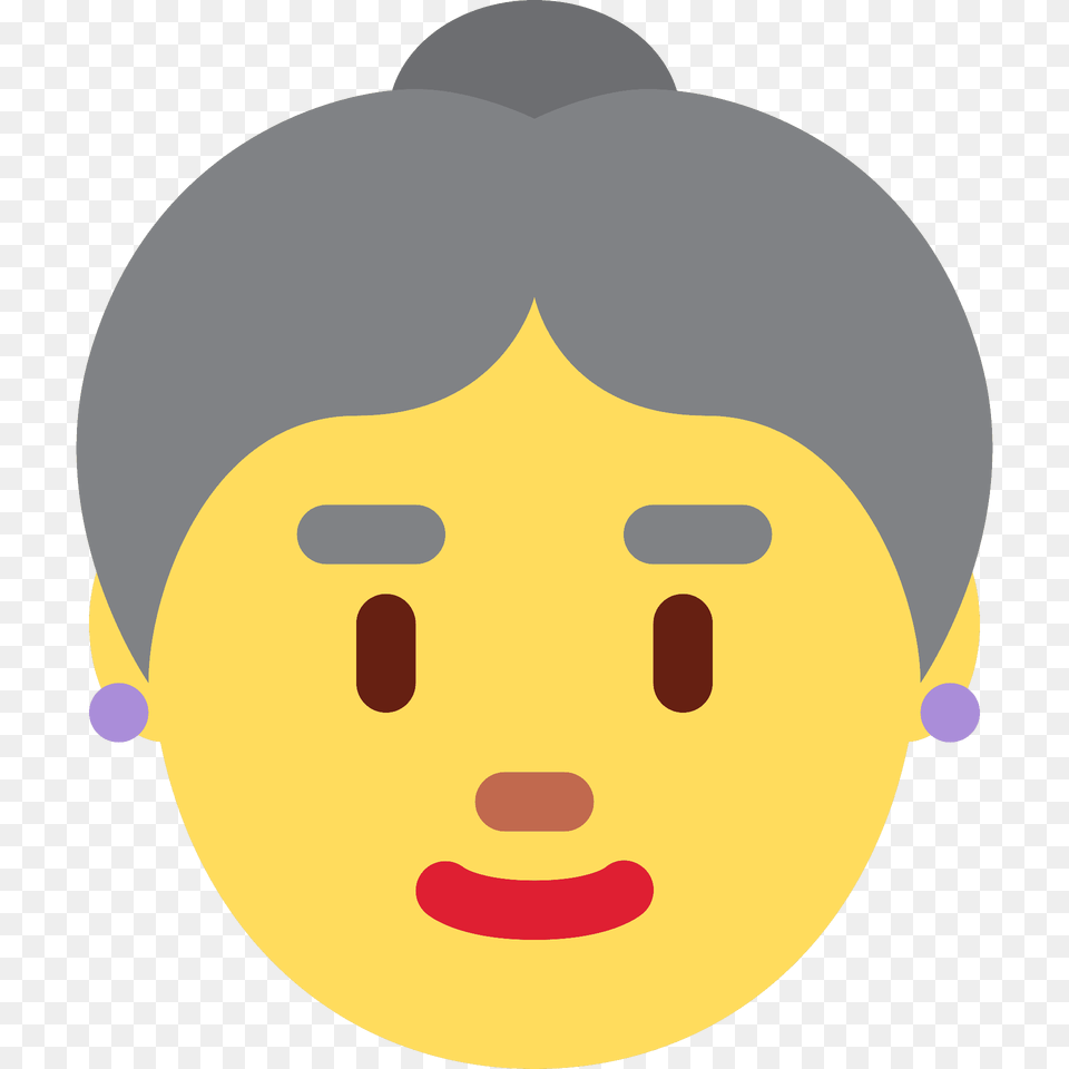 Old Woman Emoji Clipart, Head, Person, Photography, Face Free Png