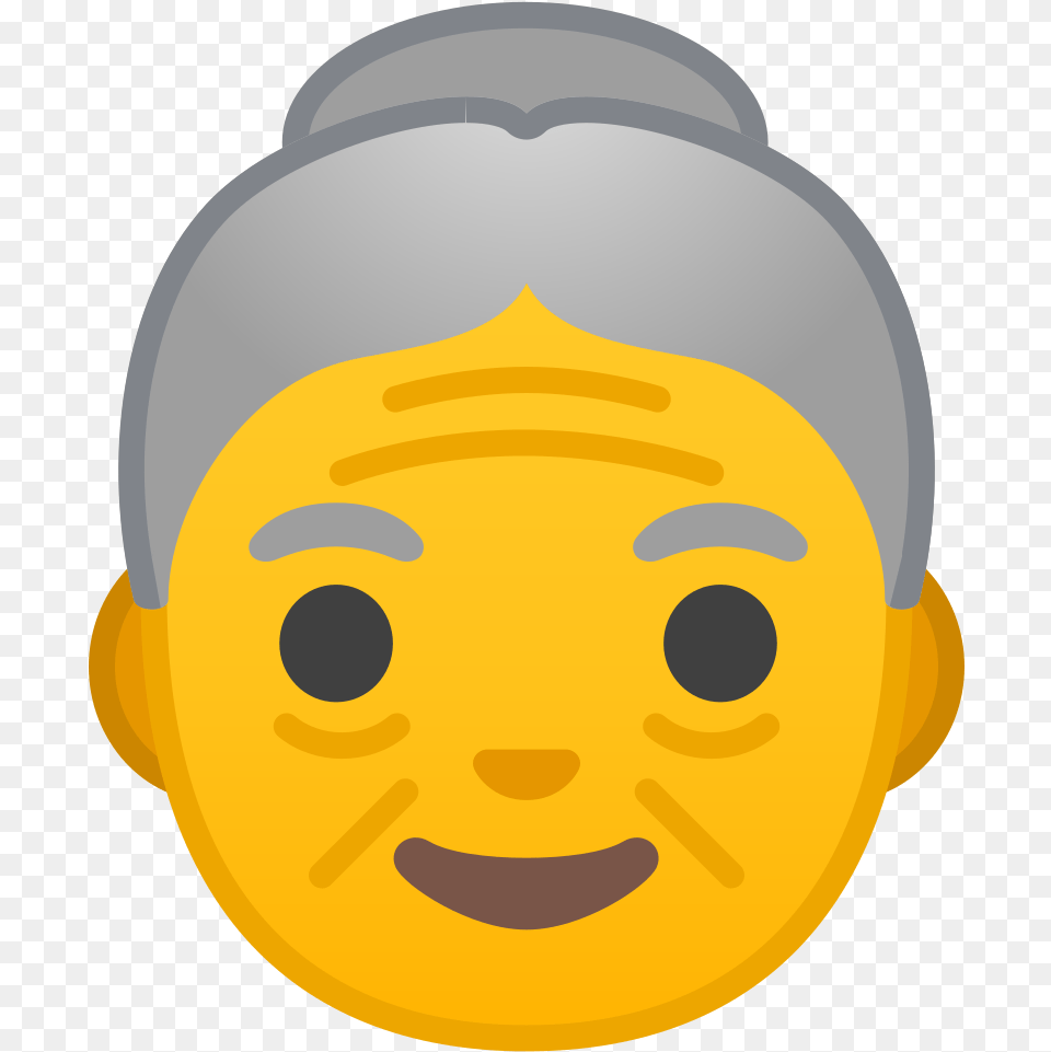 Old Woman Emoji People Icon Image Granny Emoji, Face, Head, Person, Baby Free Png