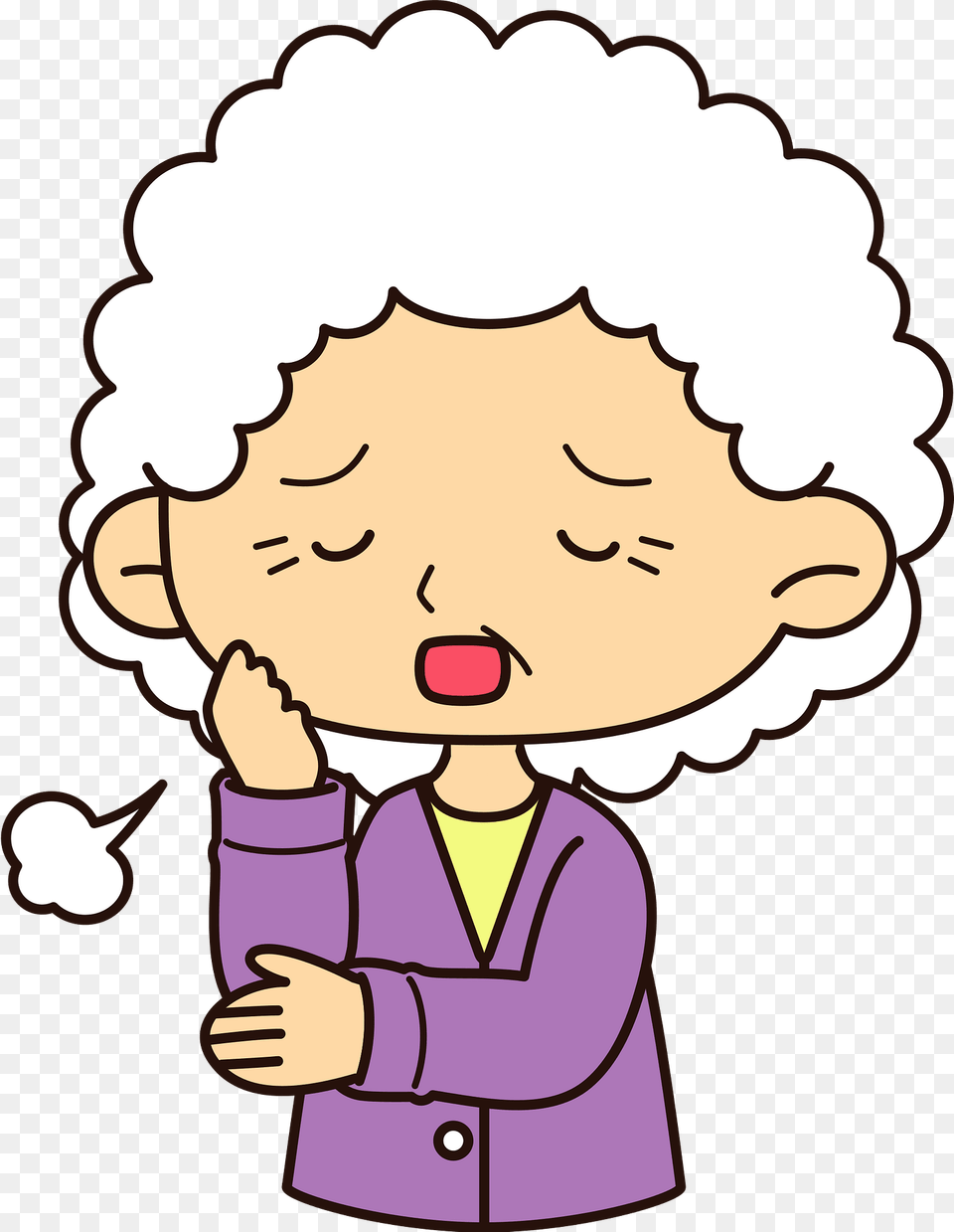 Old Woman Is Sighing Clipart, Baby, Person, Face, Head Png Image