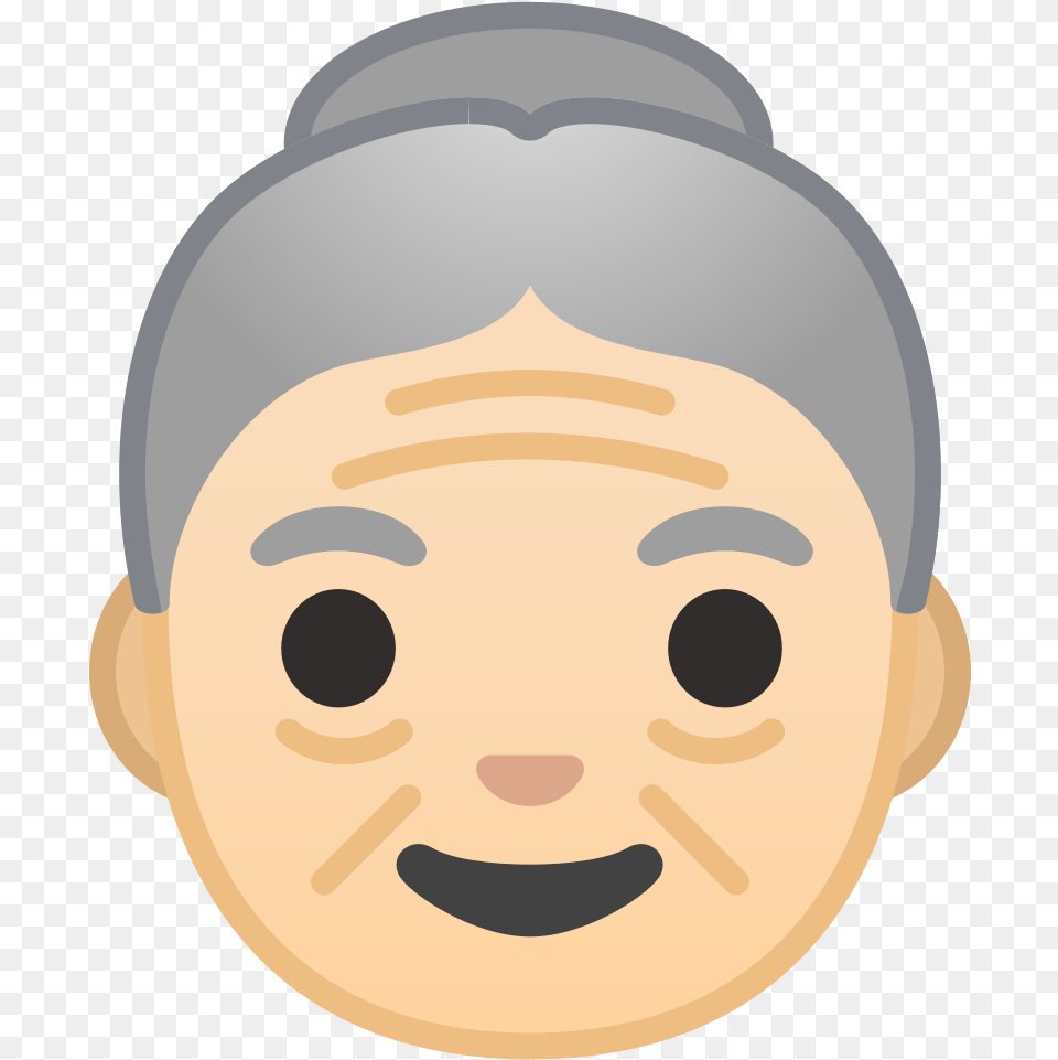 Old Woman Light Skin Tone Icon Old Man Cartoon Head, Cap, Clothing, Hat, Baby Free Transparent Png