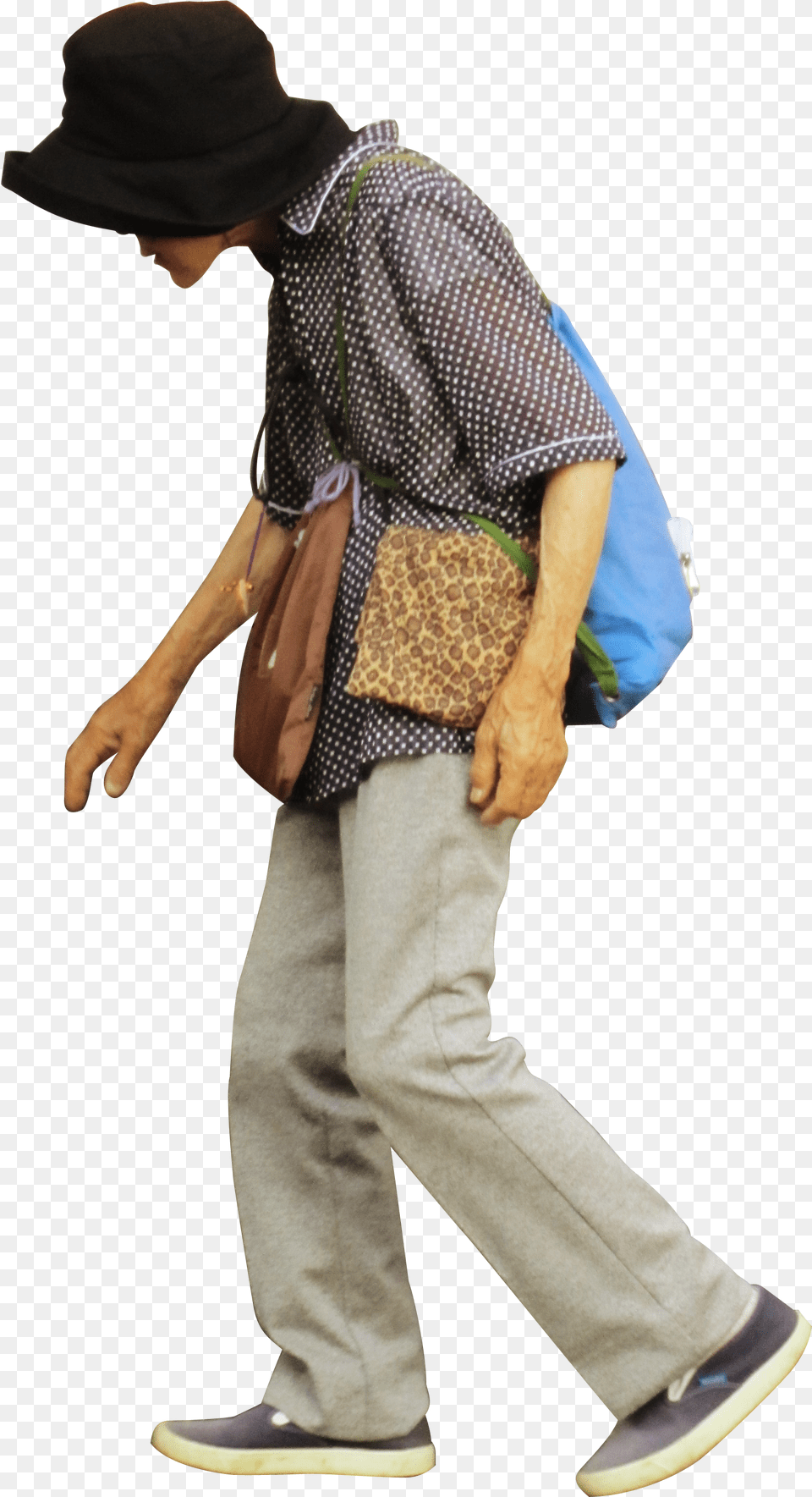 Old Woman Walking Away Nutrient Deficiency Related Chronic Disease, Accessories, Hat, Handbag, Clothing Png Image