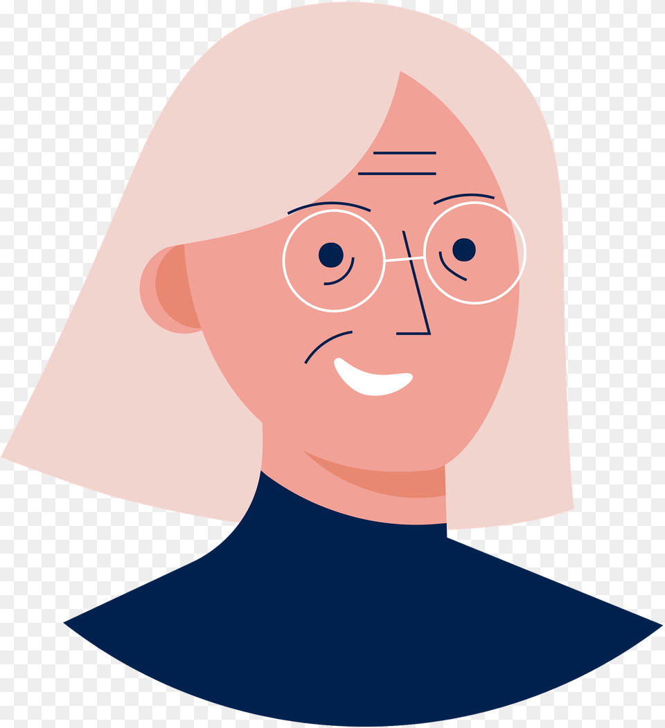 Old Woman With Glasses Clipart, Portrait, Photography, Face, Head Png