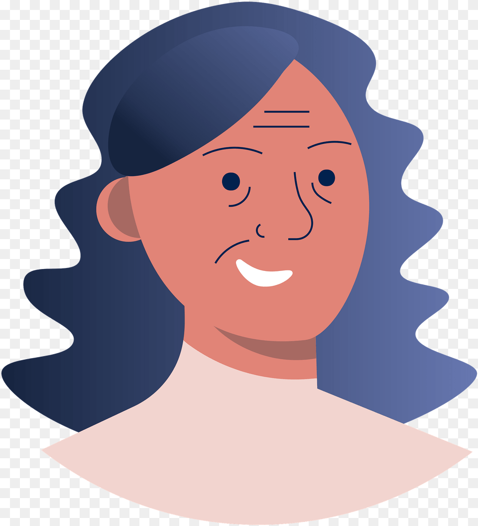 Old Woman With Long Hair Clipart, Body Part, Face, Head, Neck Free Png Download