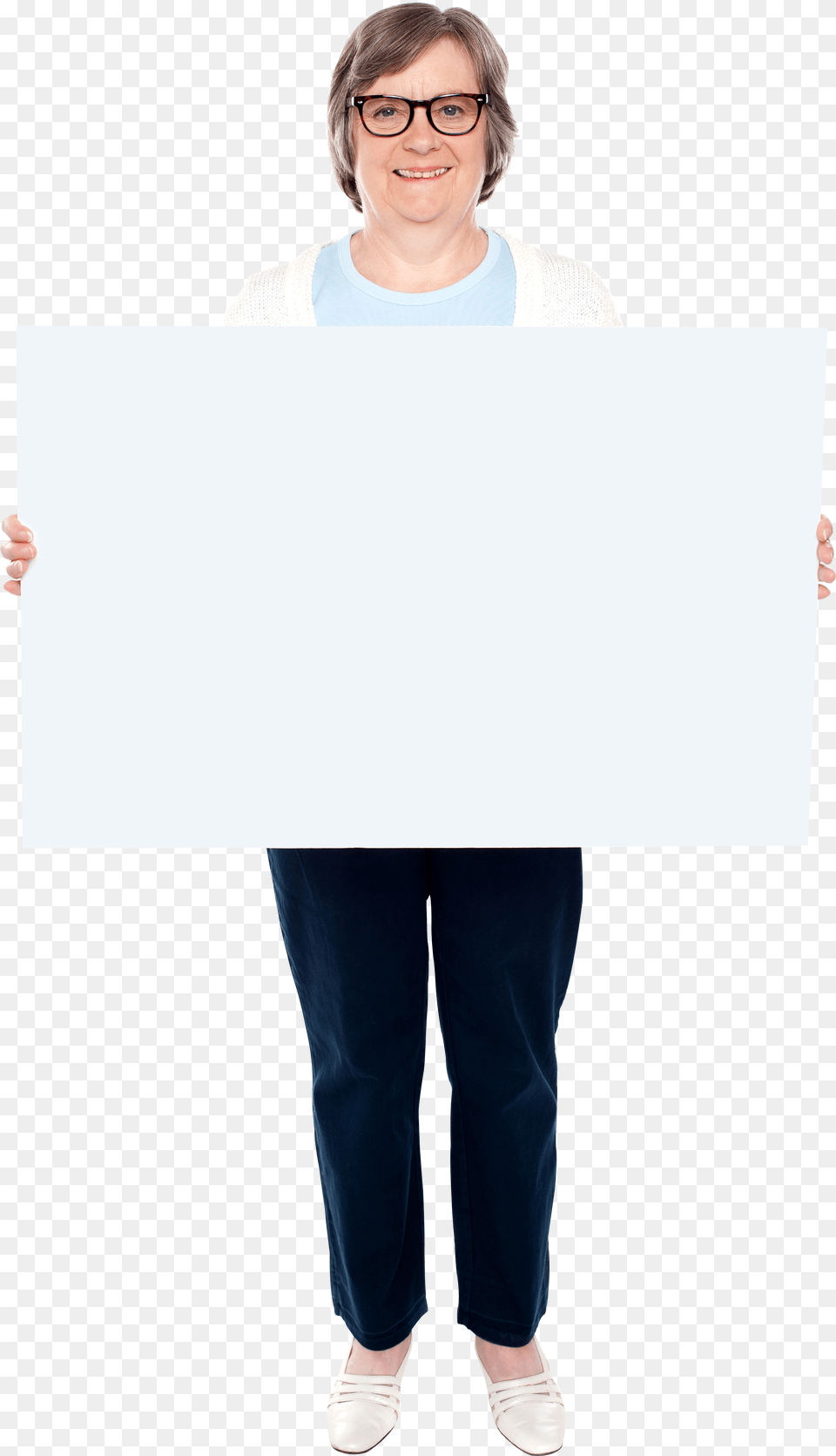 Old Women Holding Banner Businessperson, Woman, White Board, Sleeve, Photography Free Png