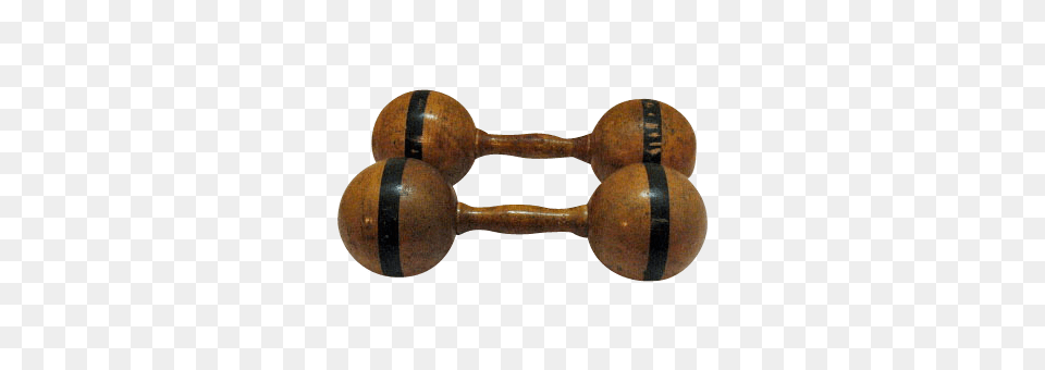Old Wooden Dumbbells Transparent, Smoke Pipe, Rattle, Toy Free Png Download