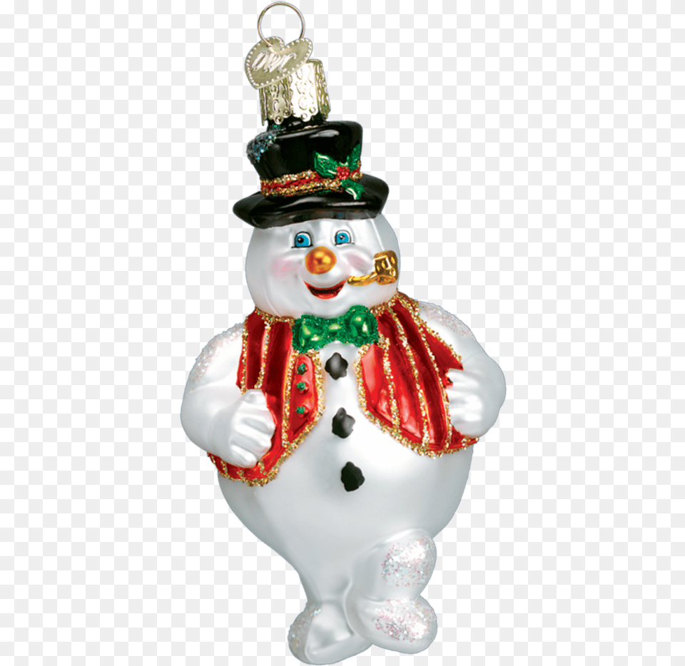 Old World Christmas Blown Glass Mr Frosty Ornament Costume Hat, Nature, Outdoors, Winter, Snow Free Transparent Png