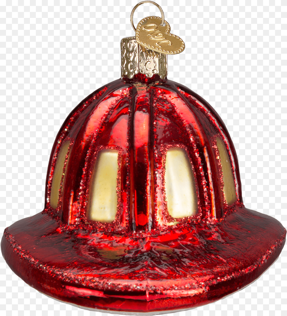 Old World Christmas Fireman39s Hat Glass Christmas Ornament Bell, Birthday Cake, Cake, Cream, Dessert Png Image