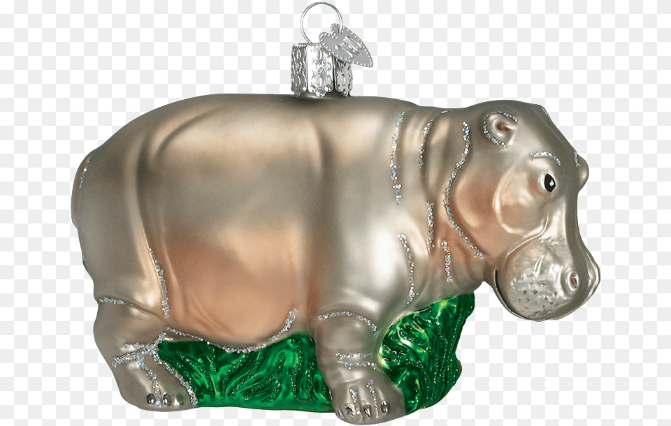 Old World Christmas Hippopotamus Glass Ornament Kerstballen Dieren, Accessories, Baby, Person, Gemstone Free Transparent Png
