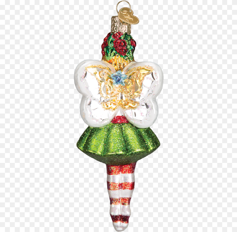 Old World Christmas Holly Fairy Glass Ornament Christmas Ornament, Accessories, Adult, Female, Person Free Png