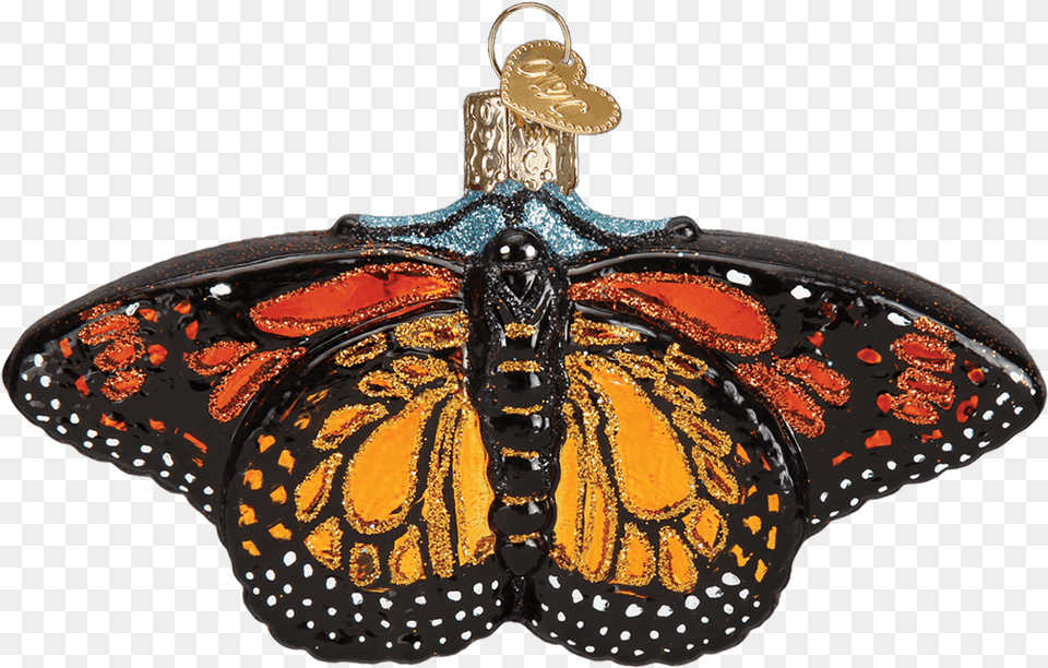 Old World Christmas Monarch Butterfly Glass Ornament Christmas Ornament, Accessories, Animal, Food, Invertebrate Png Image