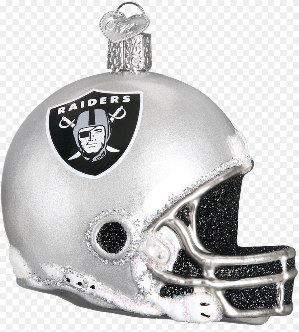 Old World Christmas Oakland Raiders, Helmet, American Football, Football, Person Png