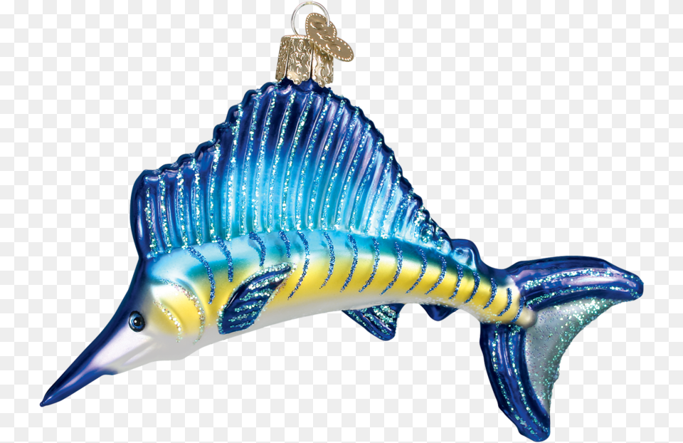 Old World Christmas Sailfish Glass Ornament, Animal, Sea Life, Fish Png Image