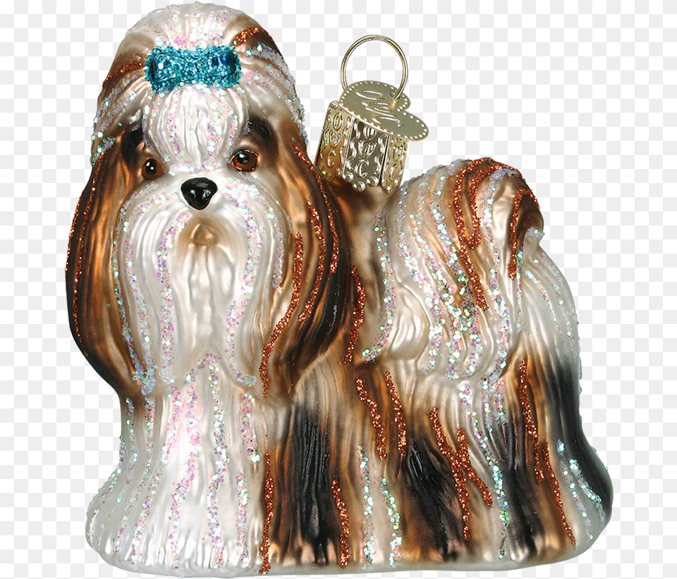 Old World Christmas Shih Tzu Dog Glass Blown Ornament Christmas Ornament, Accessories, Bag, Handbag, Adult Png