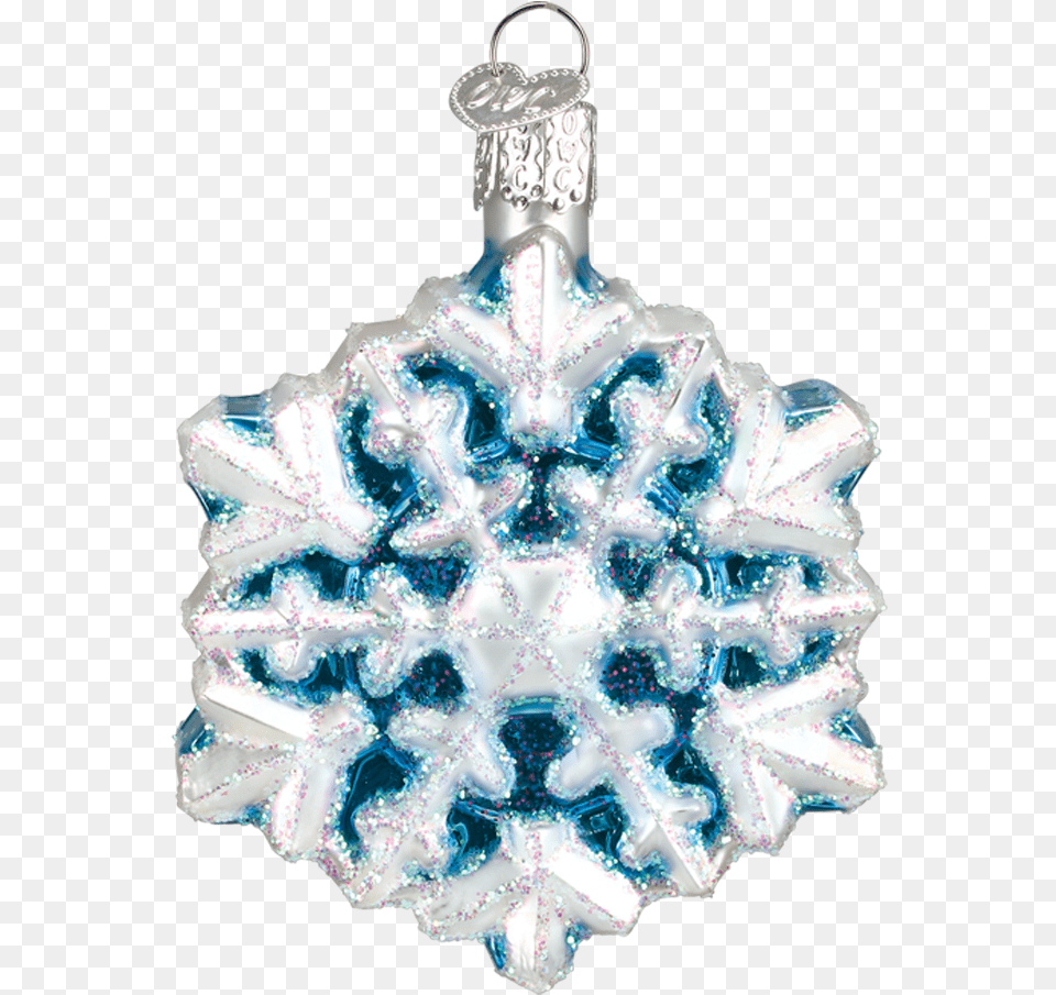 Old World Christmas Snowflake Glass Ornament, Accessories, Earring, Jewelry, Gemstone Free Png
