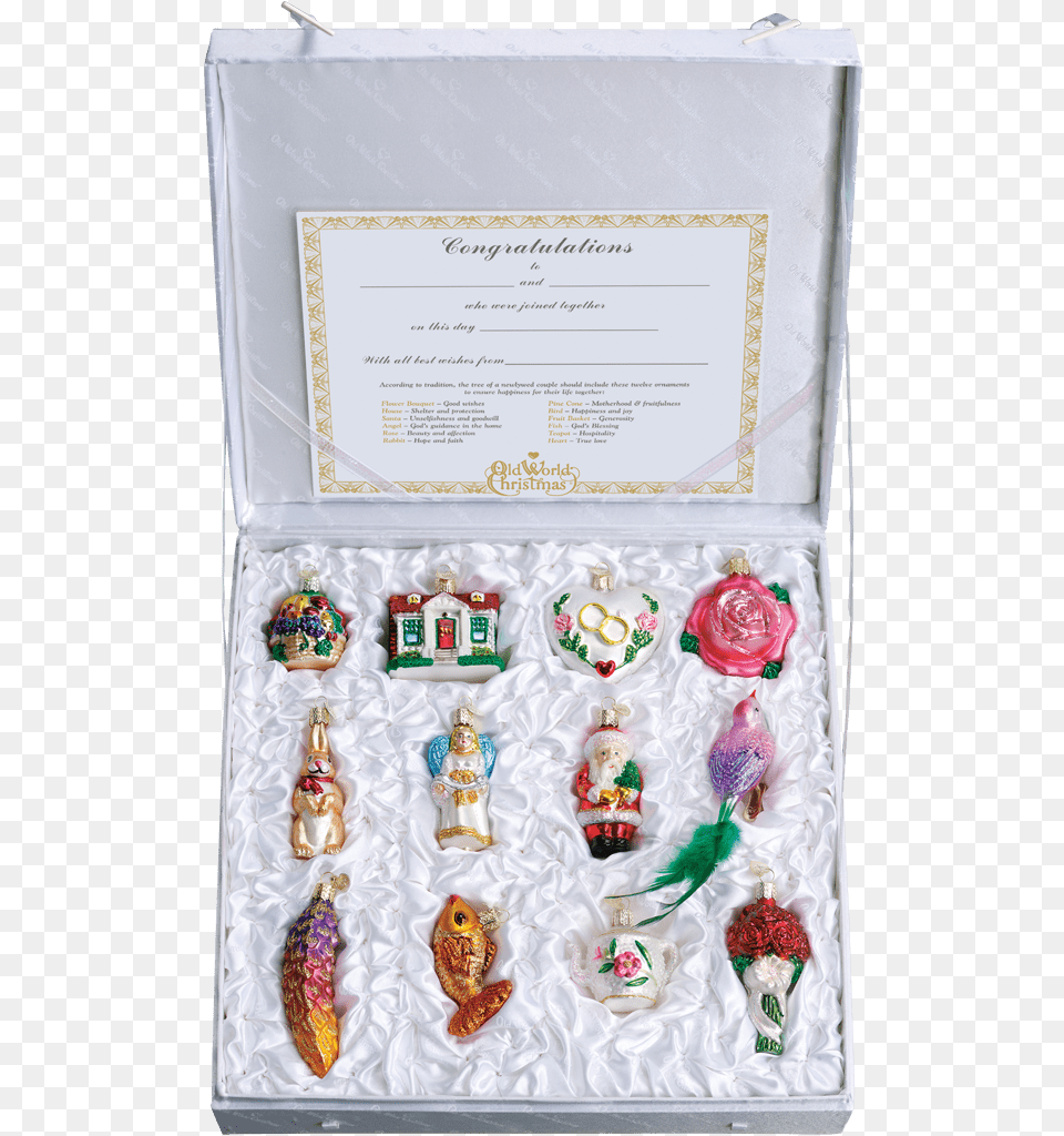 Old World Christmas Wedding Collection Ornament Box, Accessories, Jewelry, Earring, Rose Png Image