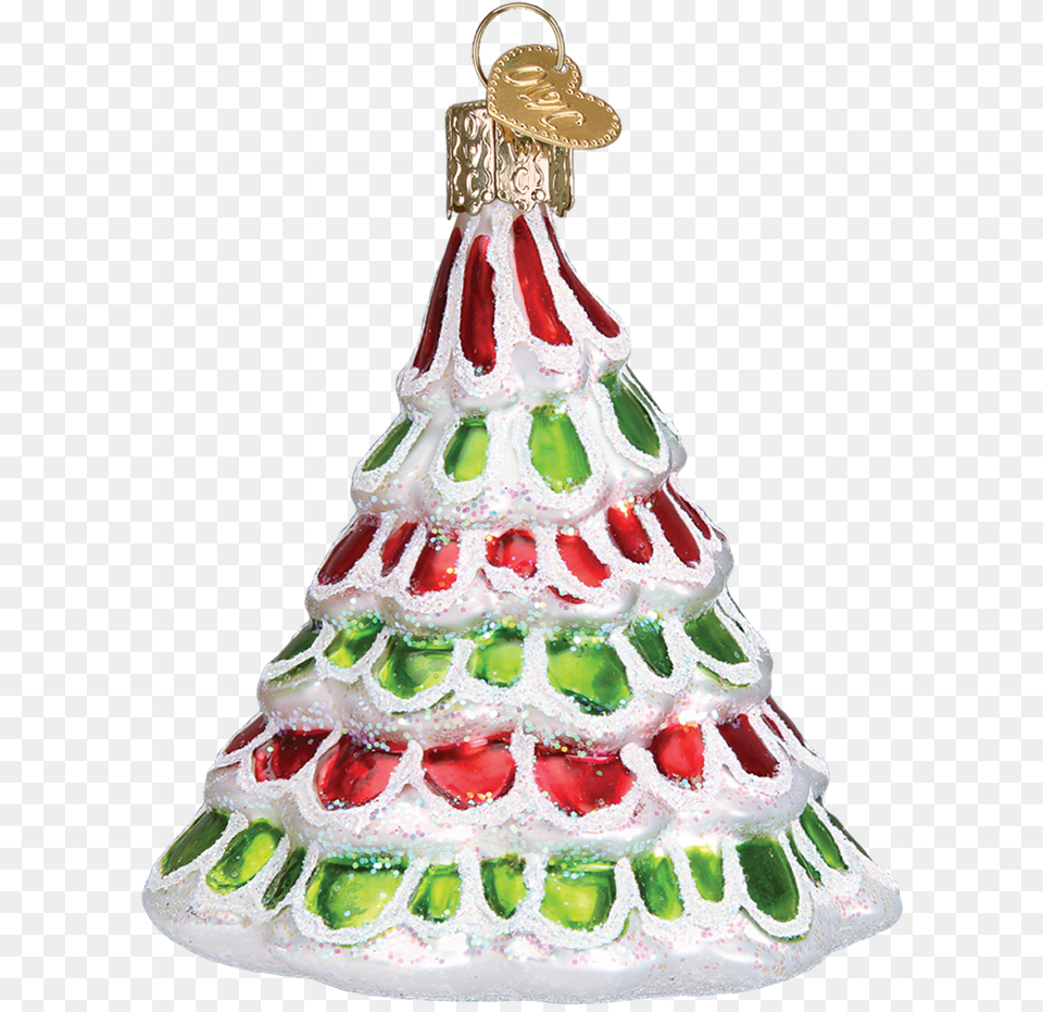 Old World Christmas Whimsical Tree Glass Ornament Christmas Tree, Birthday Cake, Cake, Cream, Dessert Free Transparent Png