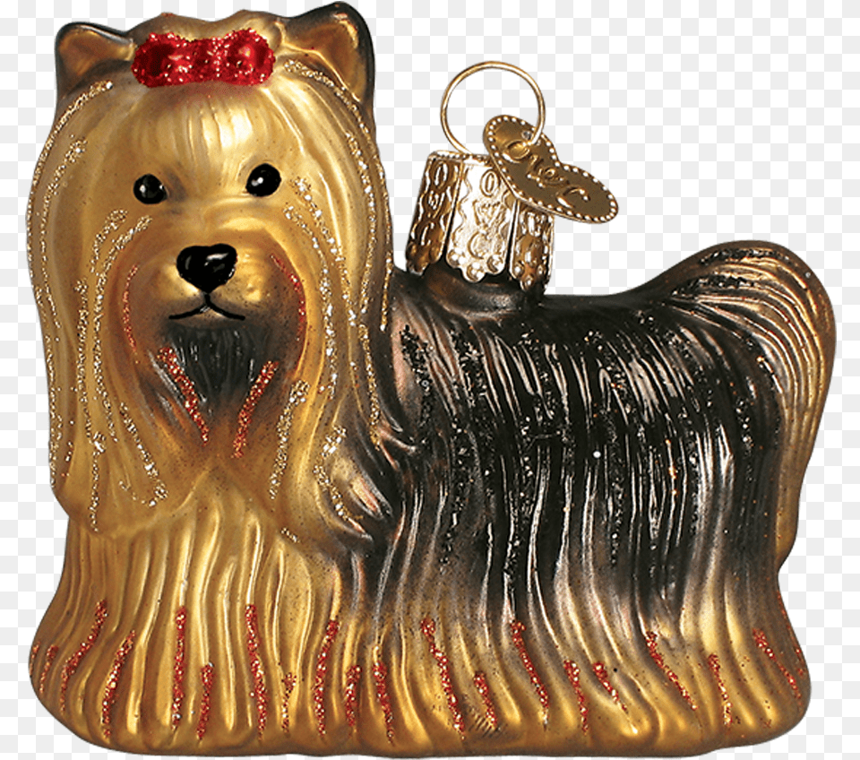 Old World Christmas Yorkie Yorkshire Terrier Glass Christmas Day, Accessories, Bag, Handbag, Figurine Png