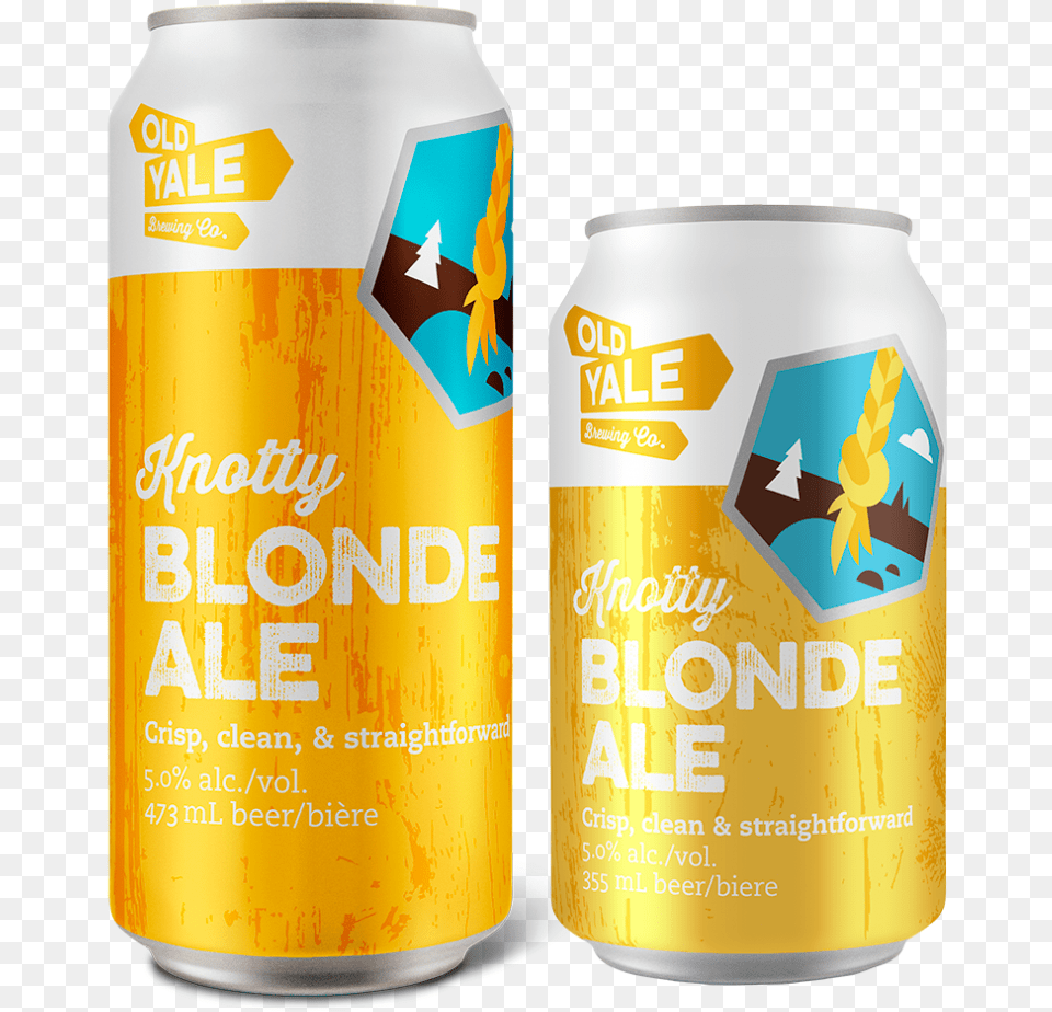 Old Yale Brewing Blonde Can Beer, Alcohol, Beverage, Tin, Lager Free Png Download