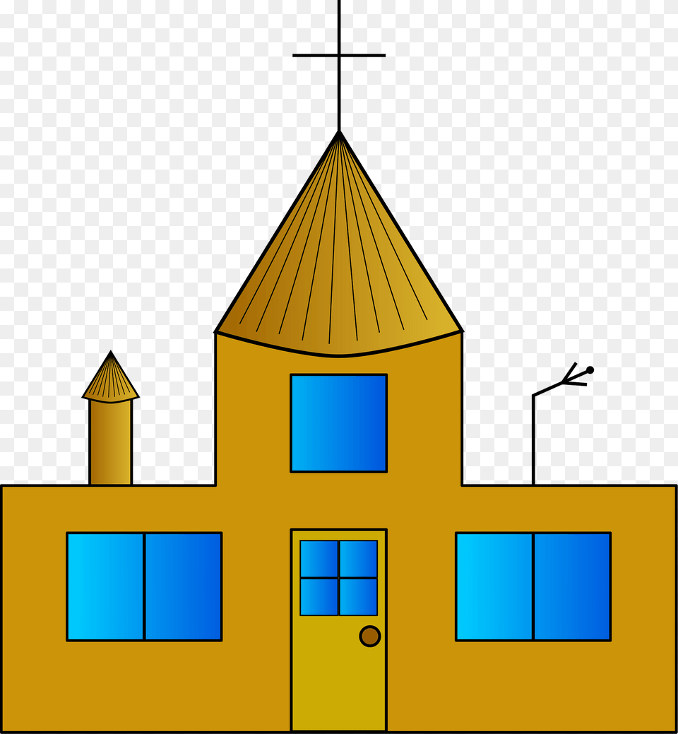 Old Yellow House Clipart, Architecture, Building, Cathedral, Church Free Png
