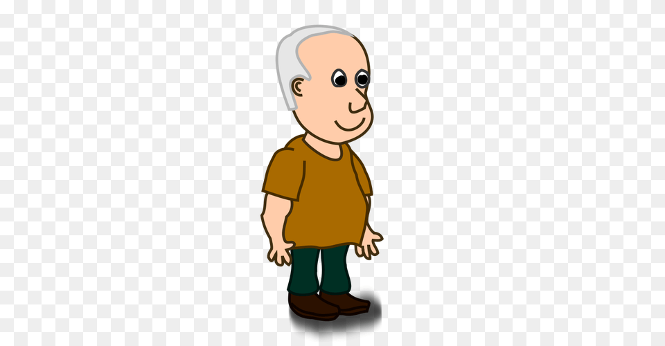 Older Man Comic Character Vector Image, Baby, Face, Head, Person Free Png Download