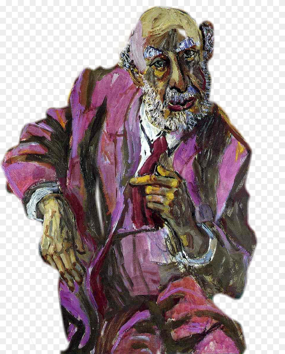 Oldman Grandpa Purple Sticker Man Male Gentleman Otto Dix Fritz Perls, Adult, Person, Painting, Female Png Image