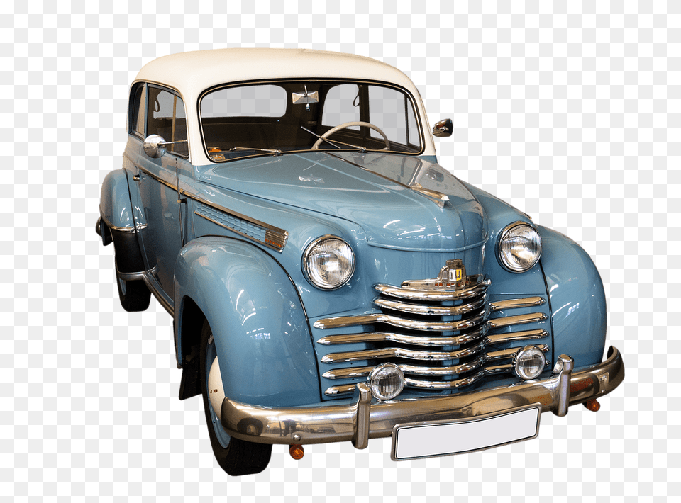 Oldtimer Blue White Roof, Car, Transportation, Vehicle, Hot Rod Free Png Download