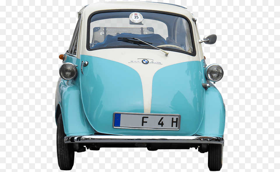 Oldtimer Bmw Isetta Isolated Classic Rarity Bmw Isetta, Car, License Plate, Transportation, Vehicle Png Image
