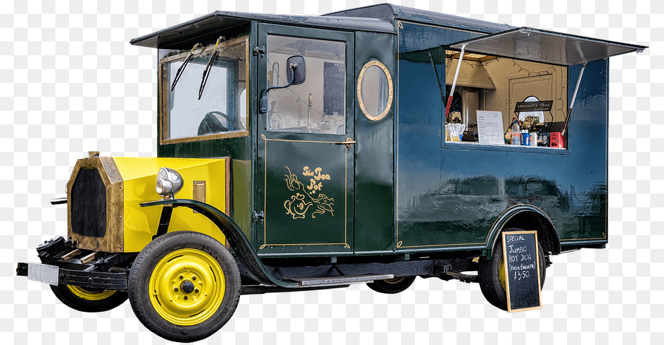 Oldtimer Classic Auto Vehicles Old Snack Hot Harry Potter Food Truck, Transportation, Vehicle, Machine, Wheel Png