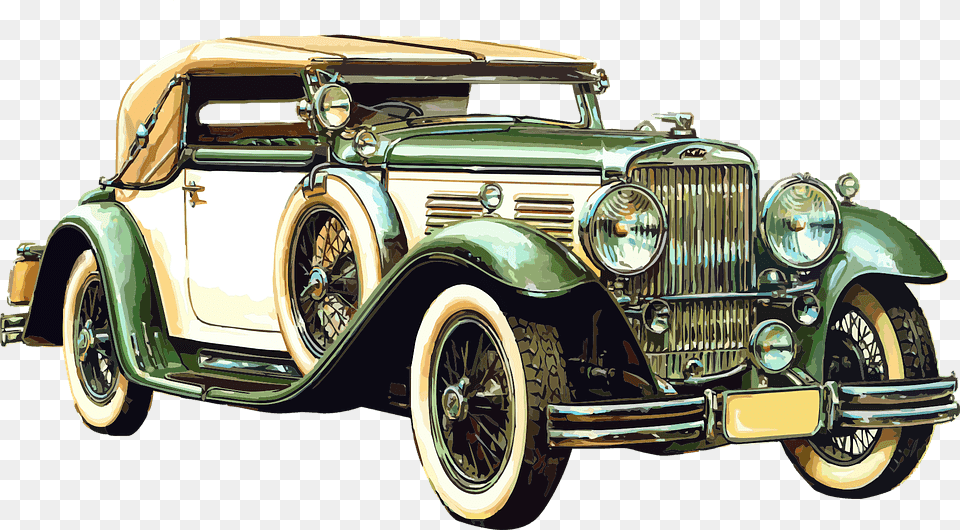 Oldtimer Green, Car, Hot Rod, Transportation, Vehicle Png Image