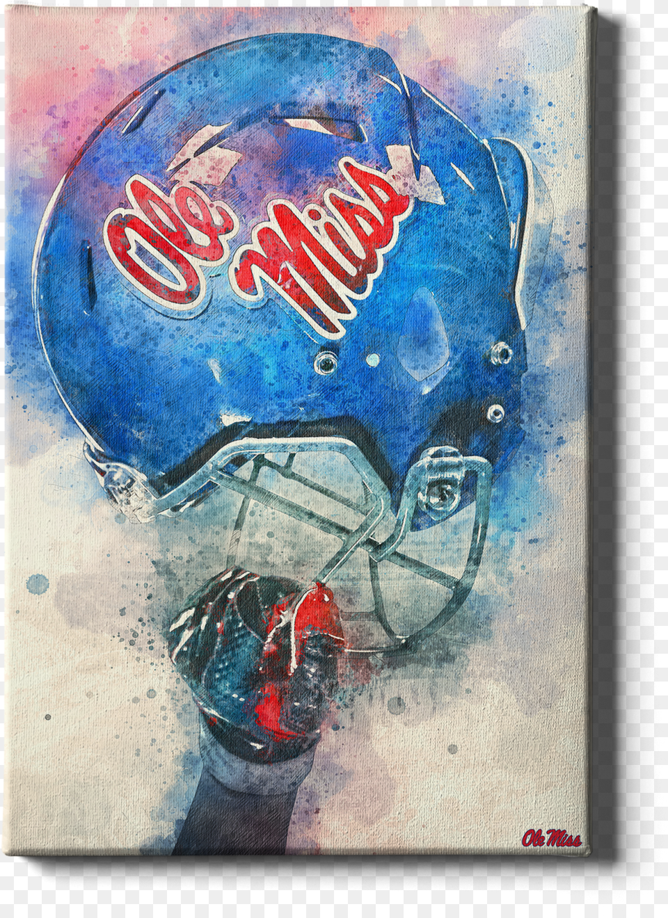Ole Miss Rebels Ole Miss Canvas Painting, Helmet, American Football, Boy, Child Png Image