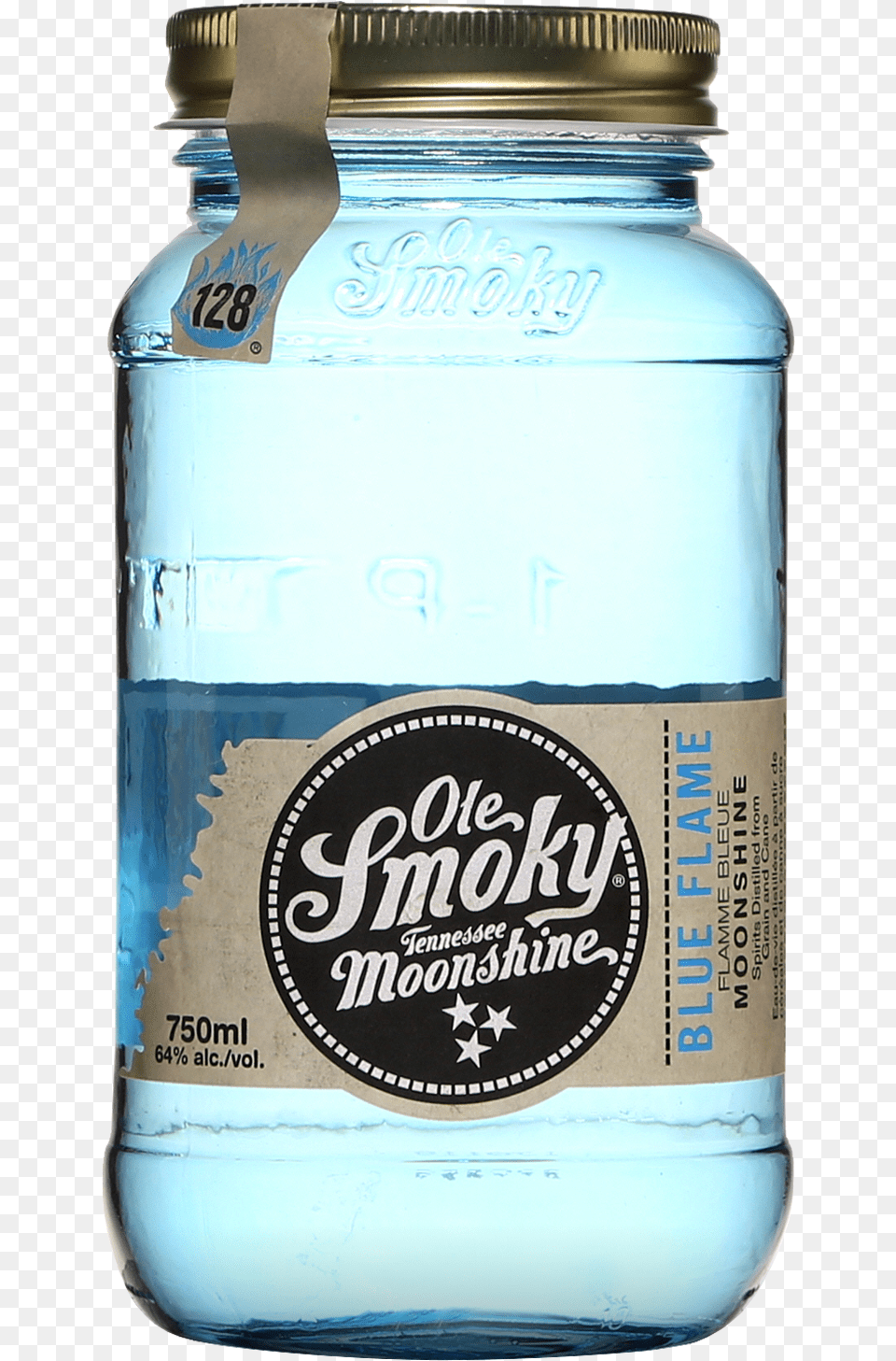 Ole Smoky Tennessee Blue Flame Lemon Drop Moonshine, Jar, Bottle, Alcohol, Beer Free Png