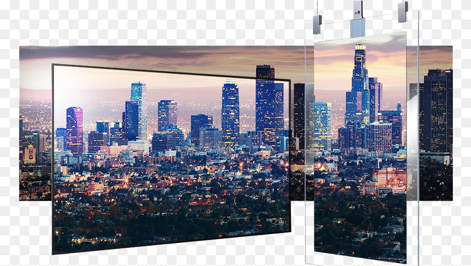 Oled On Hanging Glass Cityscape, Architecture, Metropolis, High Rise, Collage Png